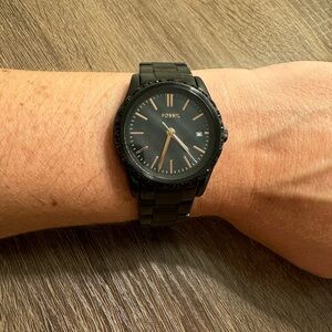 Ladies Black Fossil Watch